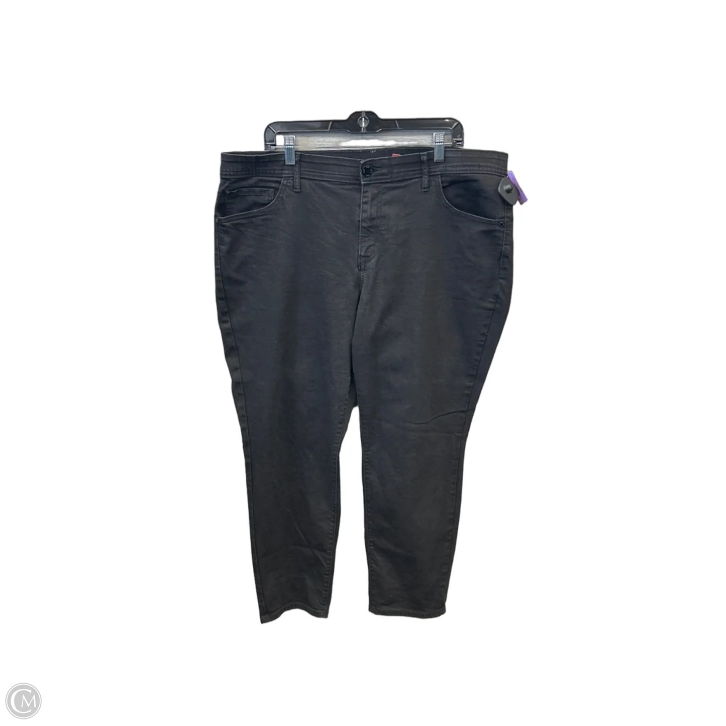 Jeans Skinny By Evri In Black Denim, Size: 18