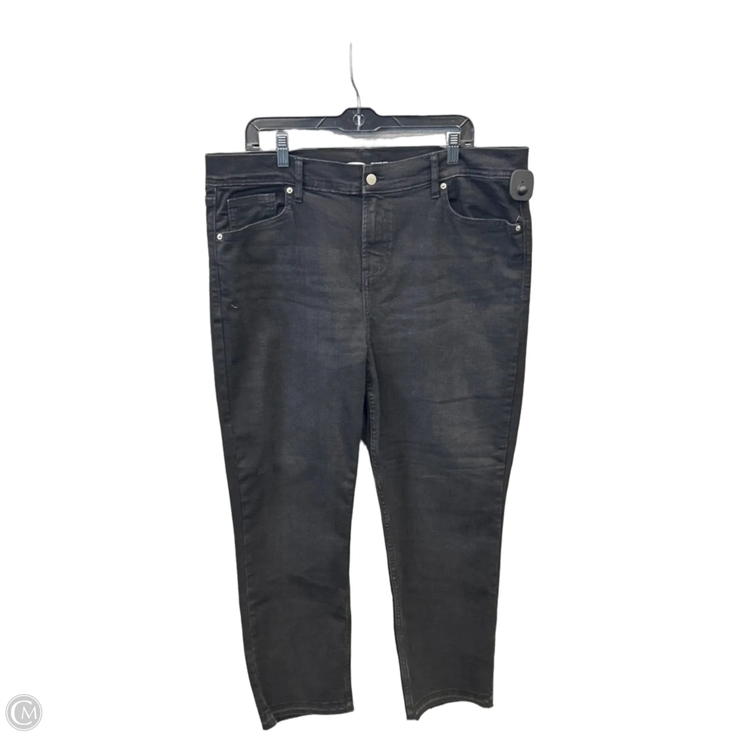 Jeans Straight By Old Navy In Black Denim, Size: 18