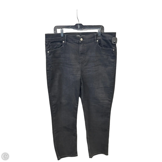 Jeans Straight By Old Navy In Black Denim, Size: 18