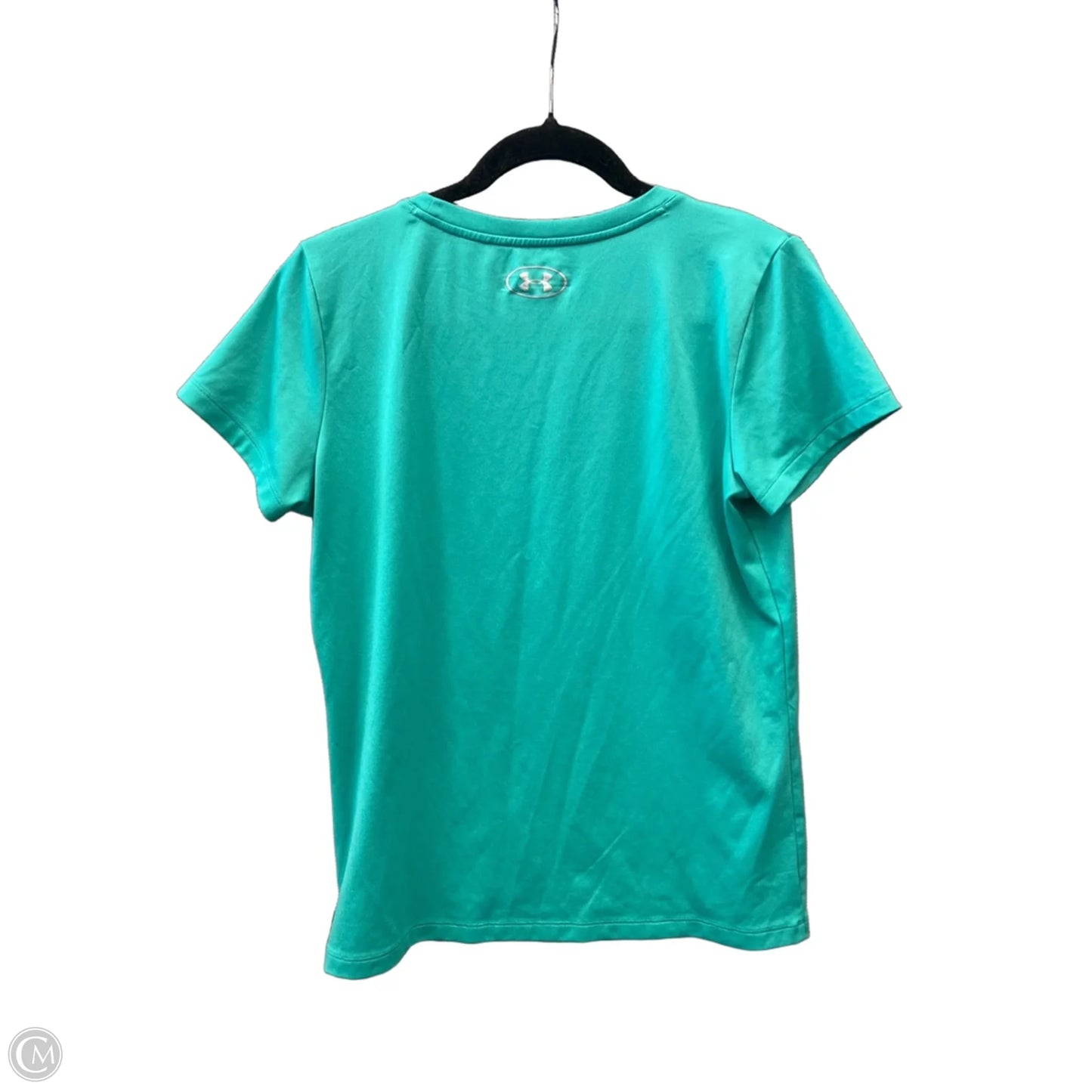 Athletic Top Short Sleeve By Under Armour In Green, Size: M