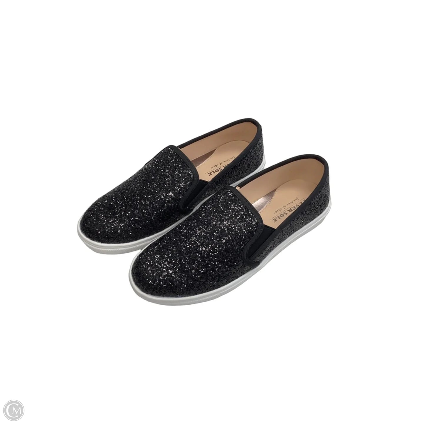Shoes Flats By Clothes Mentor In Black & White, Size: 7