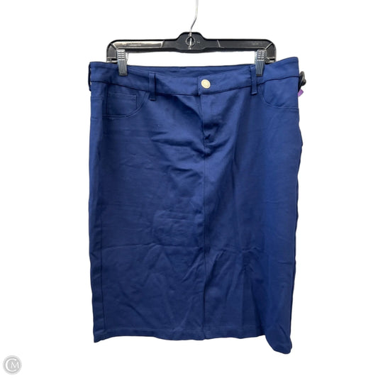 Skirt Midi By Clothes Mentor In Blue, Size: 14