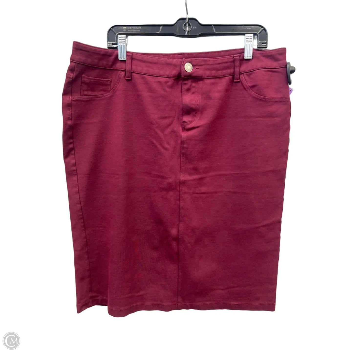 Skirt Midi By Clothes Mentor In Maroon, Size: 20