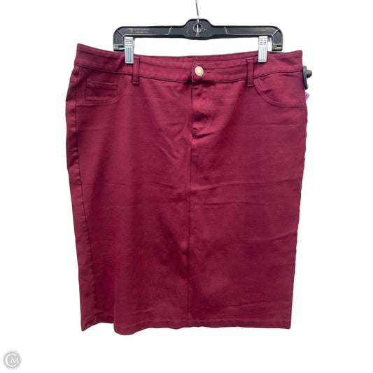Skirt Midi By Clothes Mentor In Maroon, Size: 20