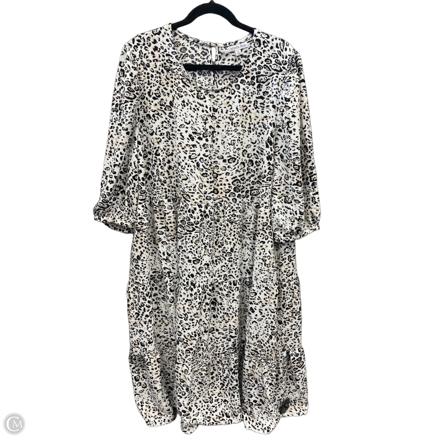 Dress Casual Midi By Ophelia Roe In Animal Print, Size: 1x