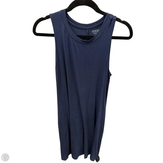Dress Casual Midi By Time And Tru In Navy, Size: M