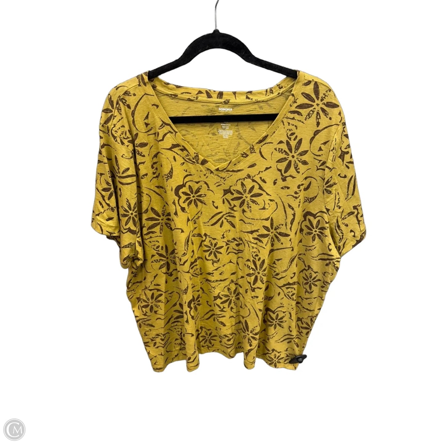 Top Short Sleeve By Sonoma In Green, Size: 3x