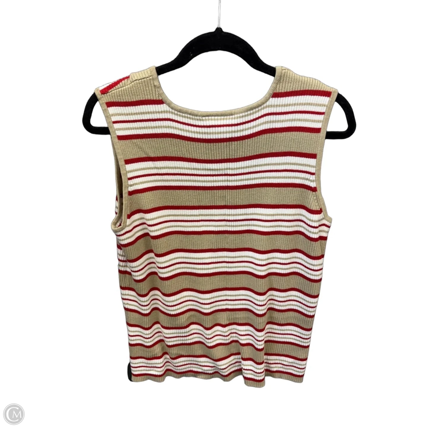 Top Sleeveless By Venezia In Striped Pattern, Size: Xxl