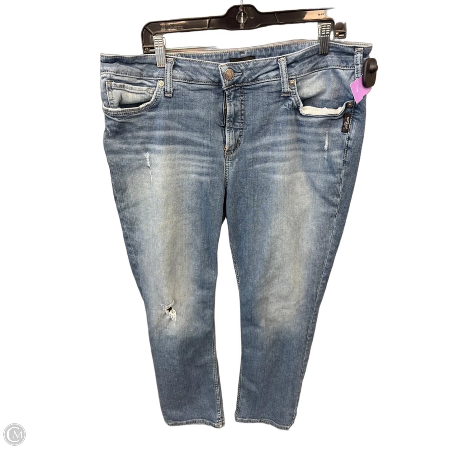 Jeans Straight By Clothes Mentor In Blue Denim, Size: 16