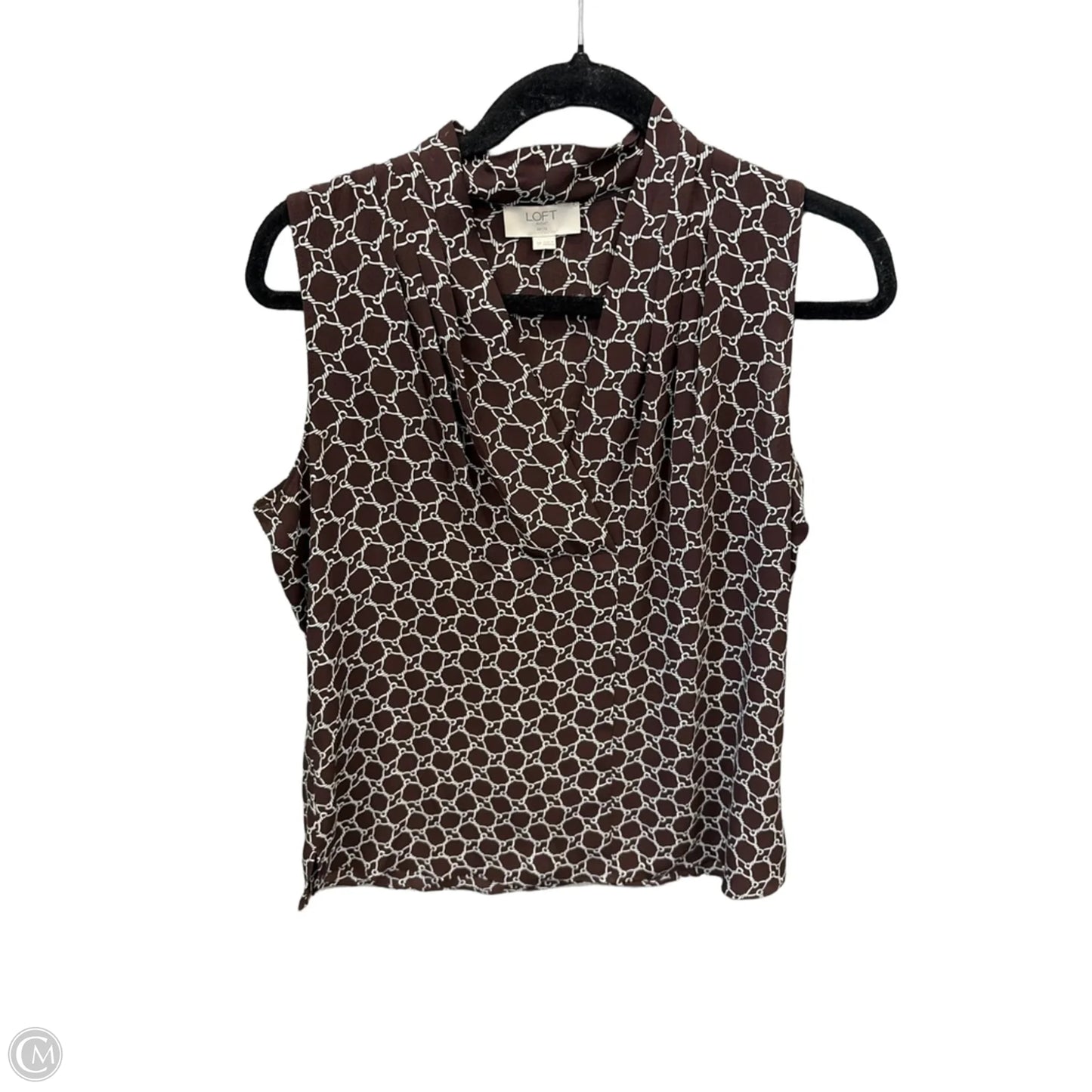 Top Sleeveless By Loft In Brown, Size: Sp