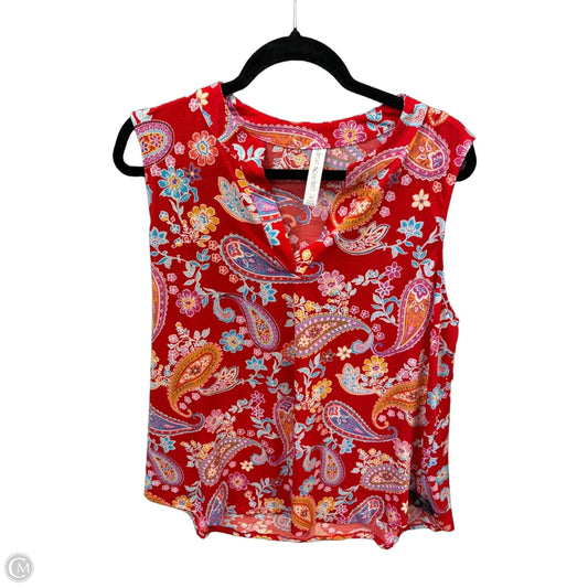 Top Sleeveless By Dear Scarlett In Multi-colored, Size: Xl