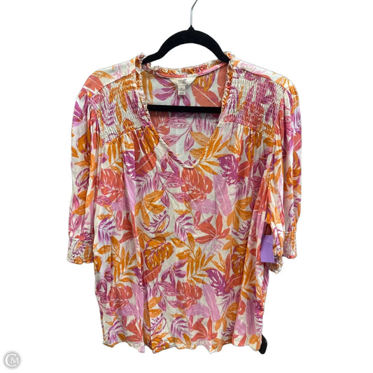 Top 3/4 Sleeve By Terra & Sky In Multi-colored, Size: 2x