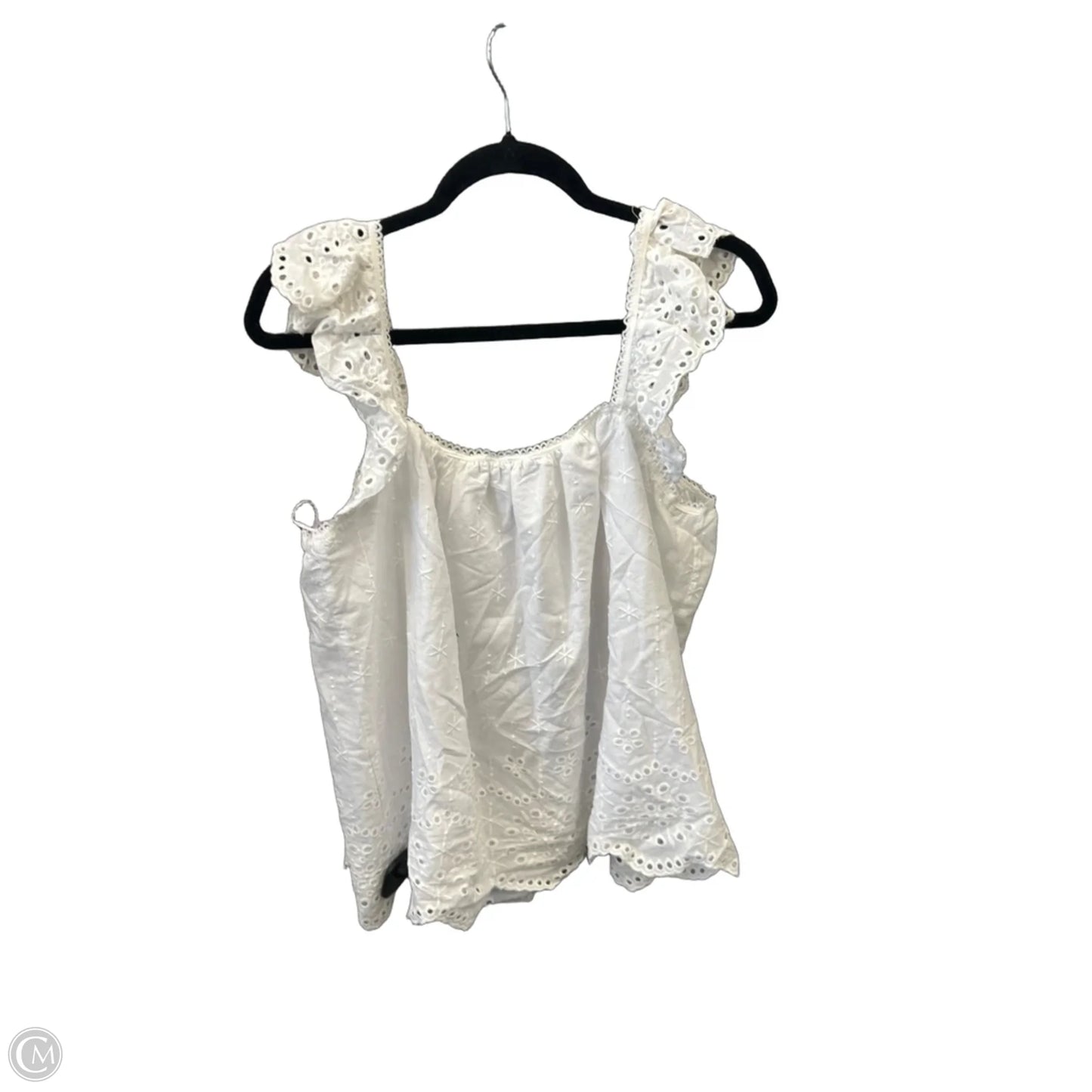 Top Sleeveless By Ophelia Roe In White, Size: Xl