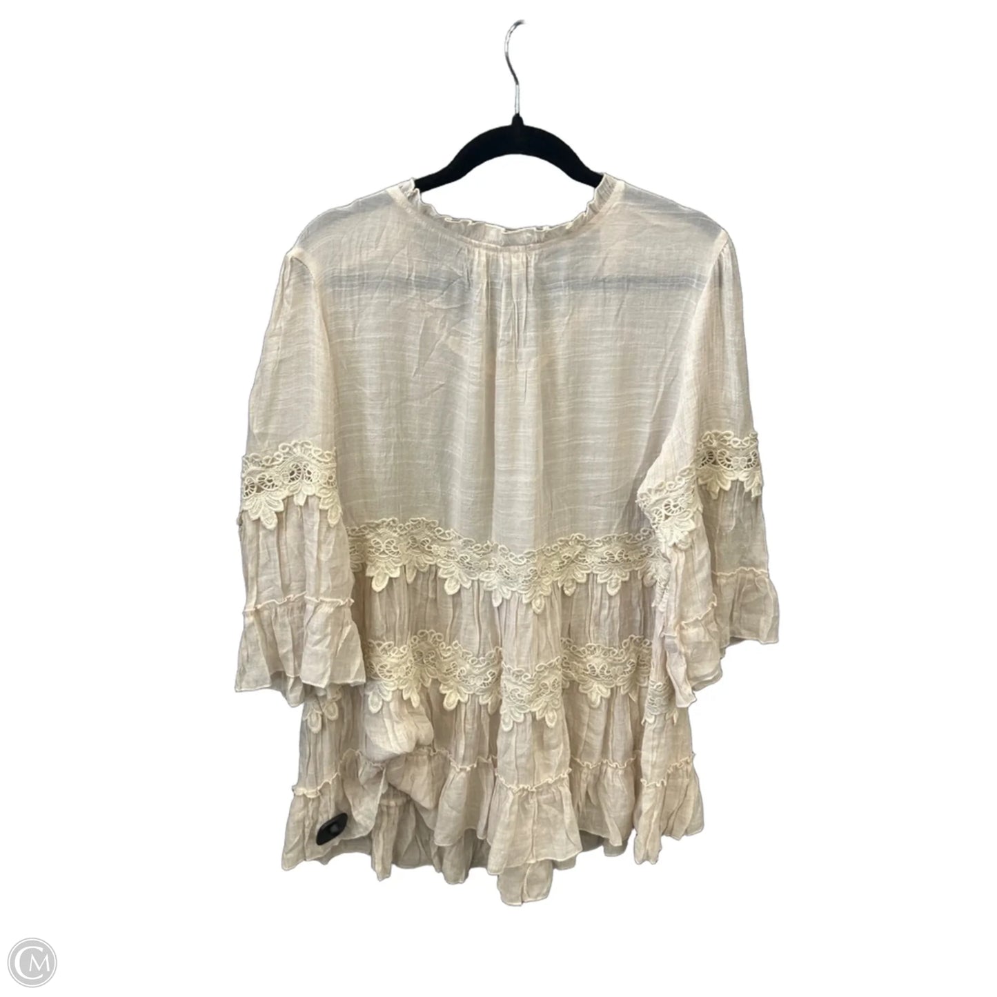 Dress Casual Midi By Indigo Soul In Beige, Size: Xl
