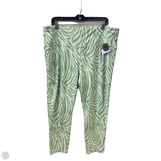 Athletic Leggings By Xersion In Green, Size: Xxl