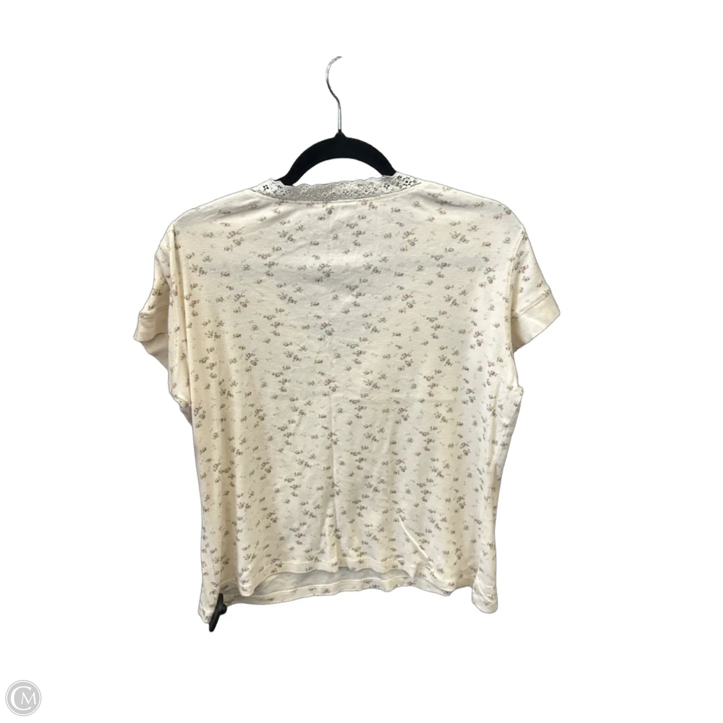 Top Short Sleeve By Ralph Lauren In Floral Print, Size: L