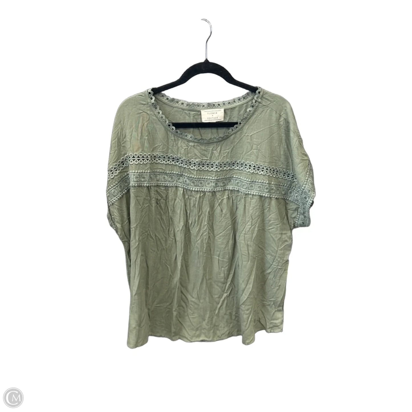 Top Short Sleeve By Clothes Mentor In Green, Size: 3x