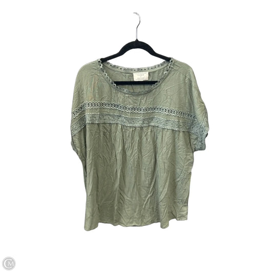 Top Short Sleeve By Clothes Mentor In Green, Size: 3x