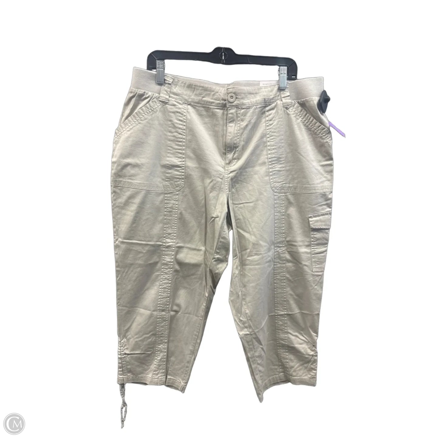 Capris By Cj Banks In Tan, Size: 16