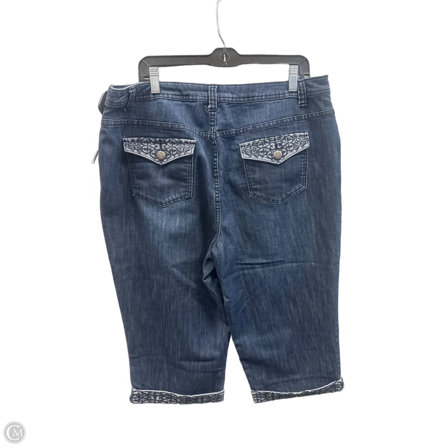 Capris By Christopher And Banks In Blue Denim, Size: 16