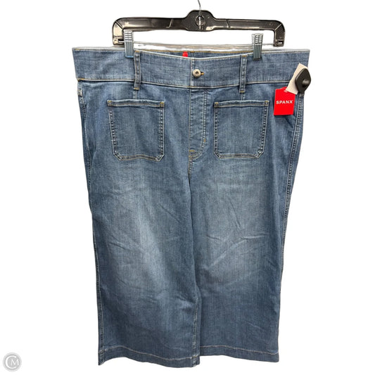 Jeans Wide Leg By Spanx In Blue Denim, Size: 28