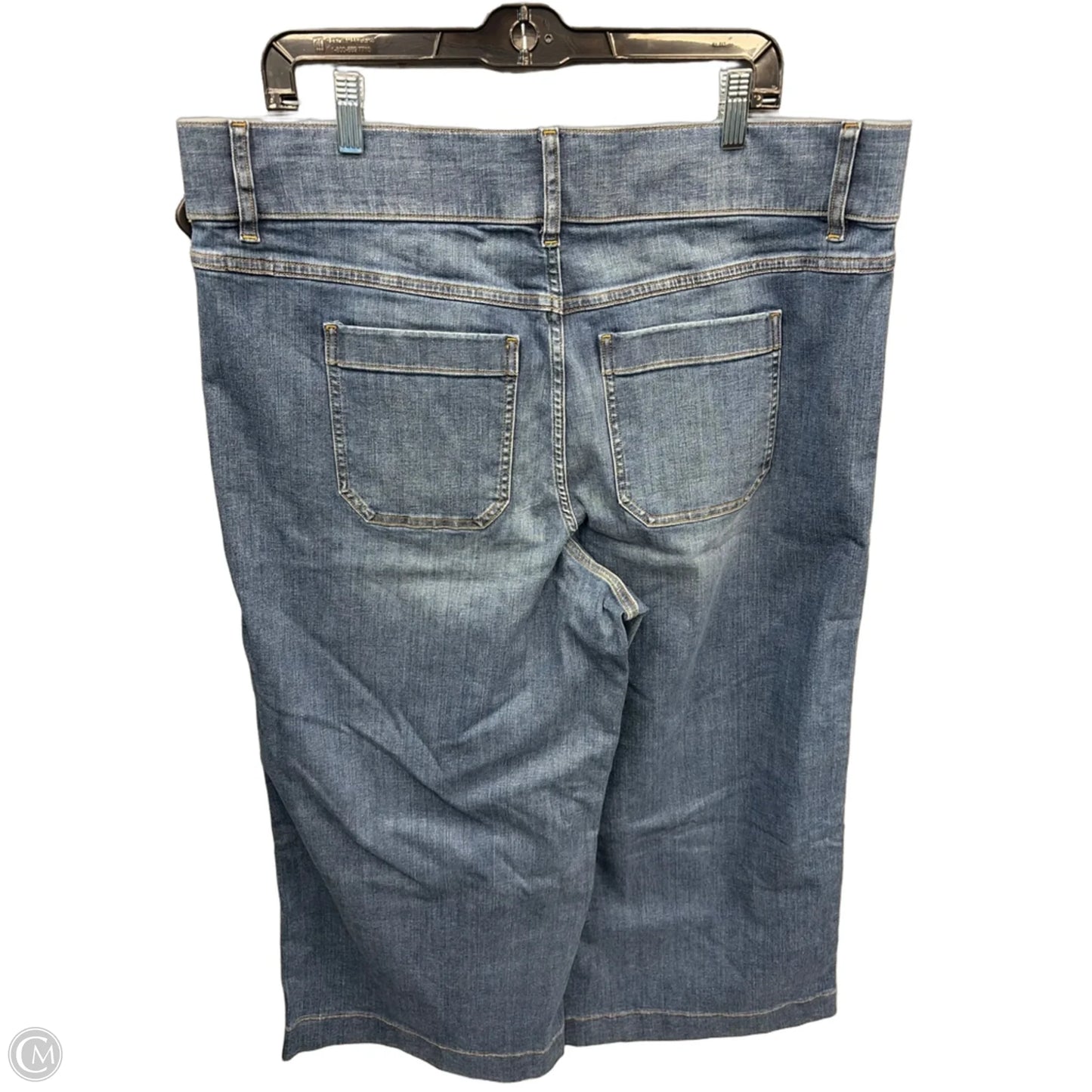 Jeans Wide Leg By Spanx In Blue Denim, Size: 28