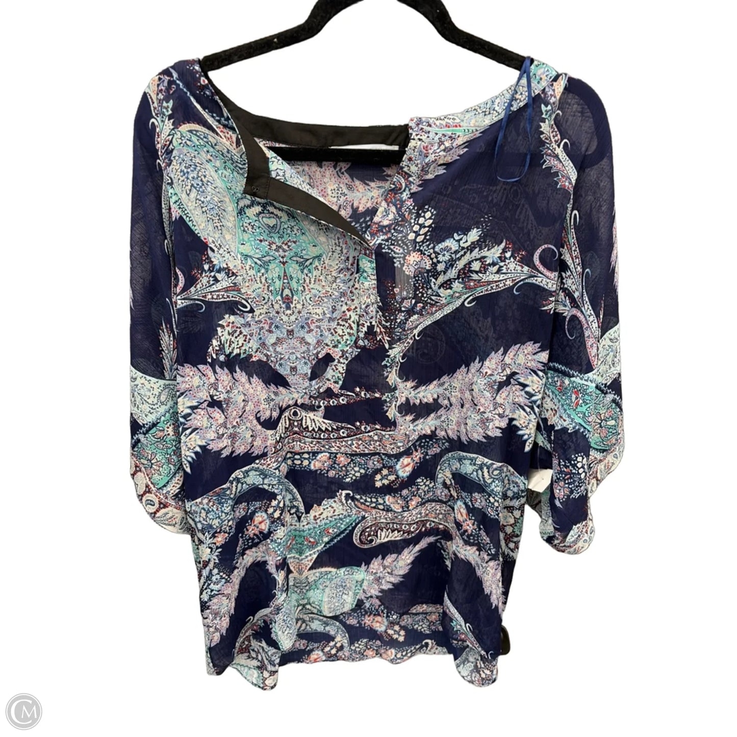 Top Short Sleeve By Violet And Claire In Blue, Size: 1x