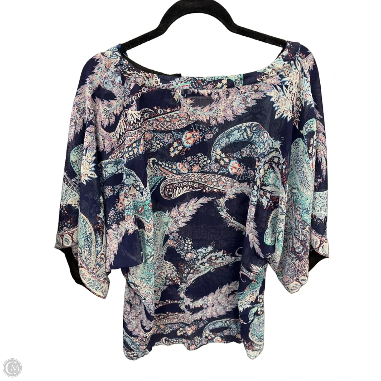 Top Short Sleeve By Violet And Claire In Blue, Size: 1x
