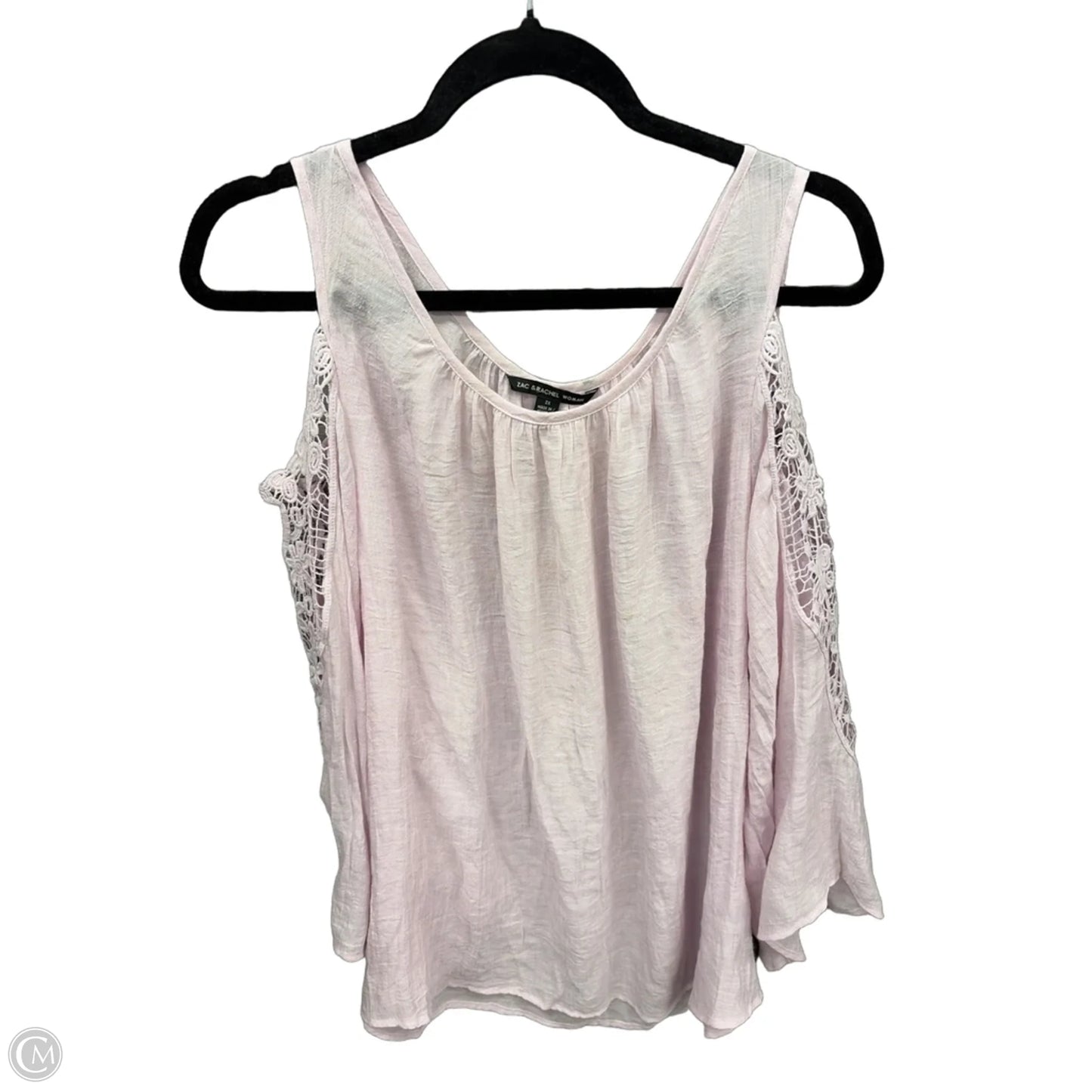 Top Long Sleeve By Zac And Rachel In Purple, Size: 2x