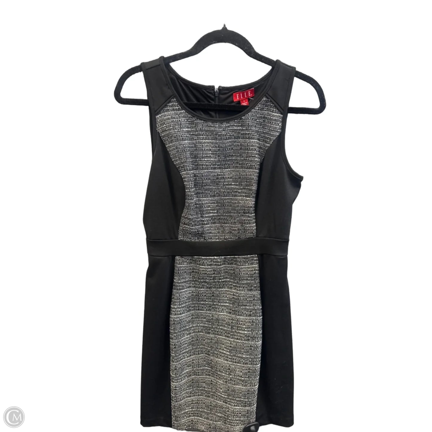 Dress Casual Midi By Elle In Black & Grey, Size: S
