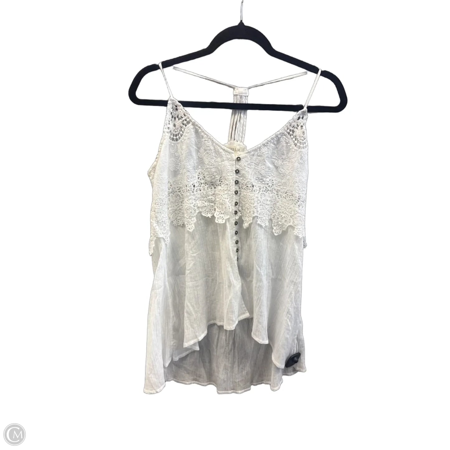 Top Sleeveless By Taylor & Sage In White, Size: M