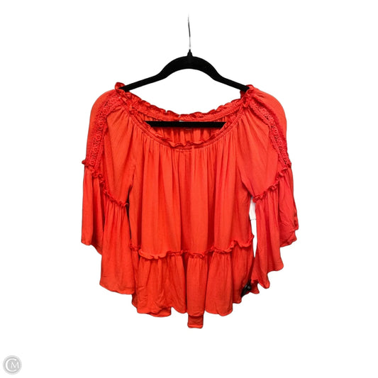 Top Long Sleeve By Soprano In Orange, Size: S