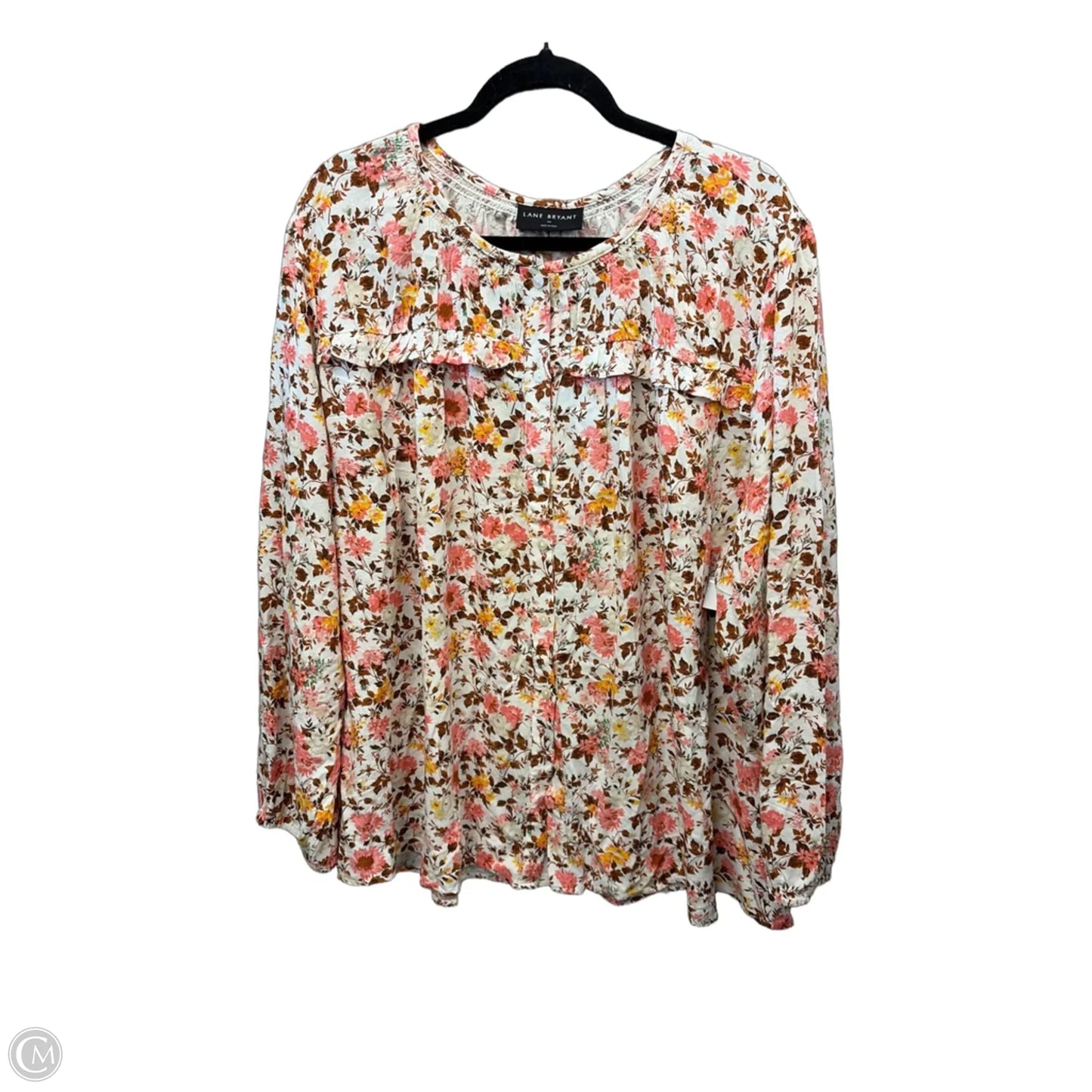 Top Long Sleeve By Lane Bryant In Floral Print, Size: 3x