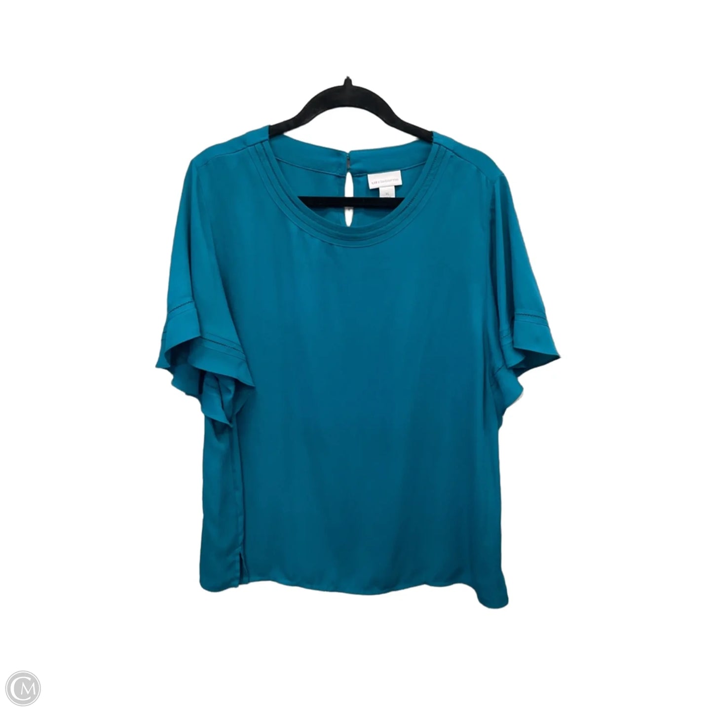 Top Short Sleeve By Liz Claiborne In Blue, Size: Xl