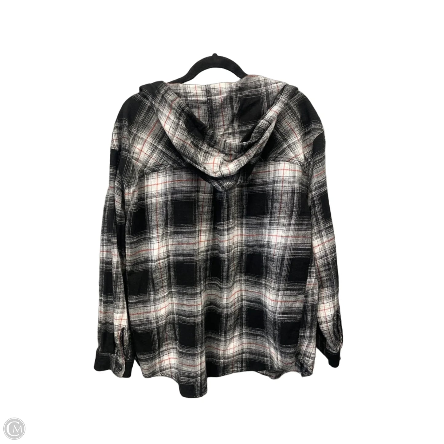 Jacket Fleece By Maurices In Plaid Pattern, Size: L