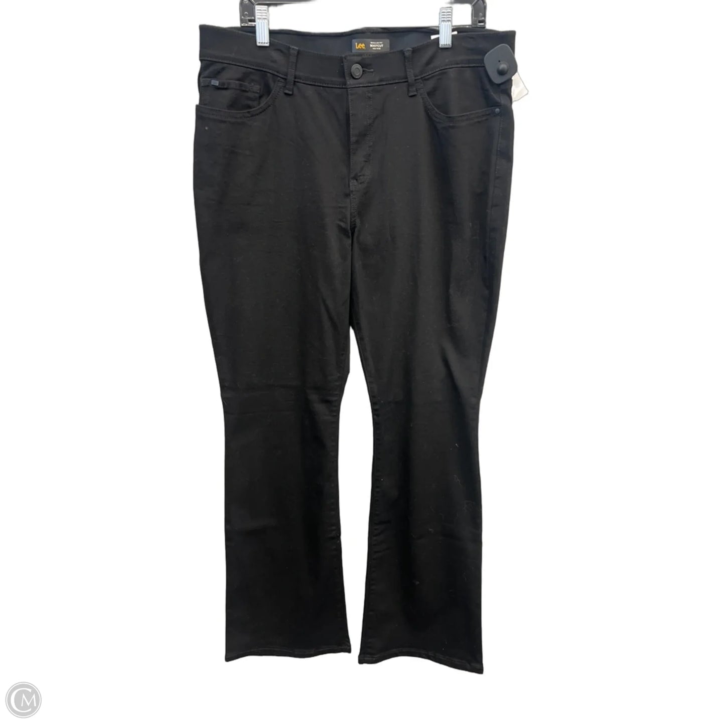 Jeans Boot Cut By Lee In Black Denim, Size: 16