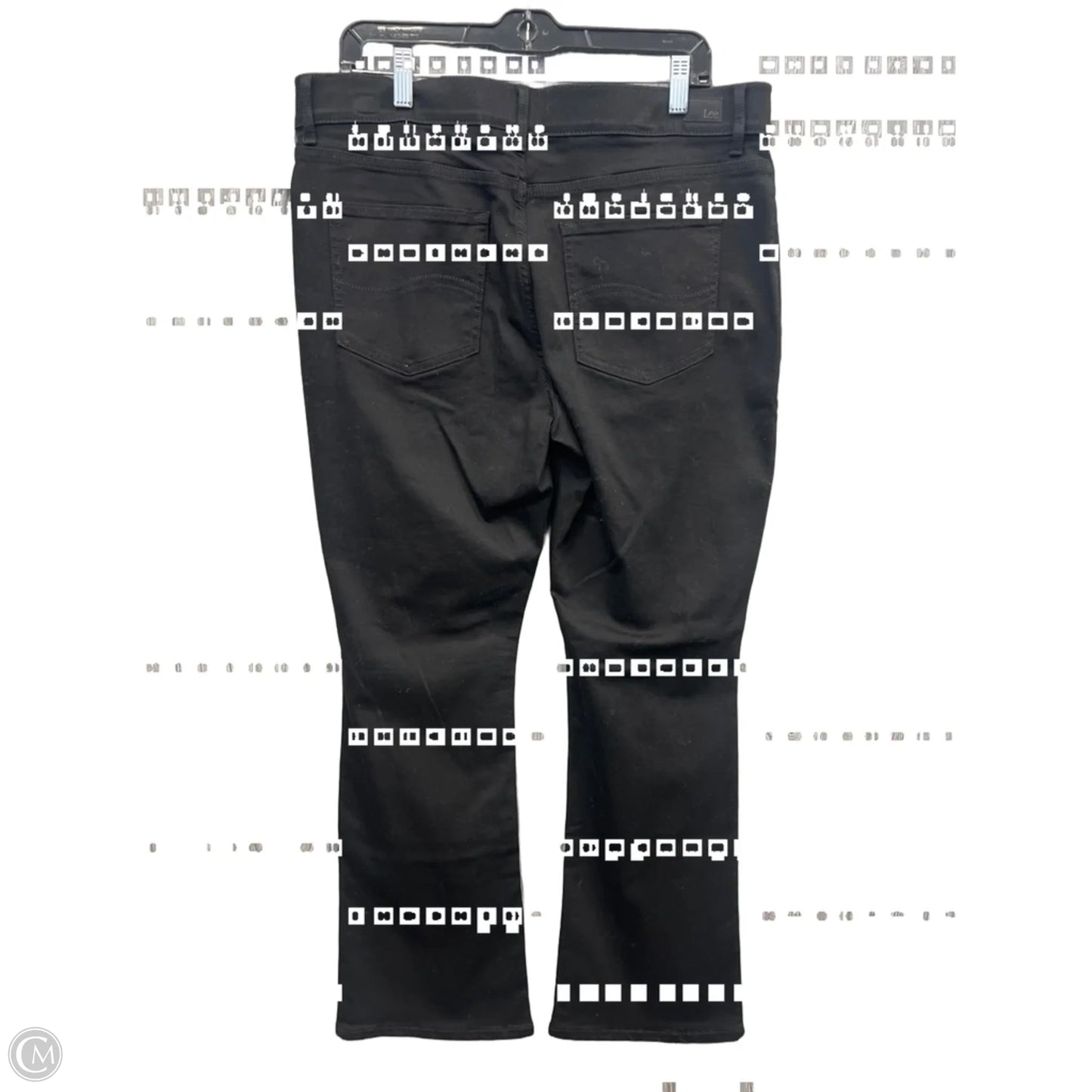 Jeans Boot Cut By Lee In Black Denim, Size: 16