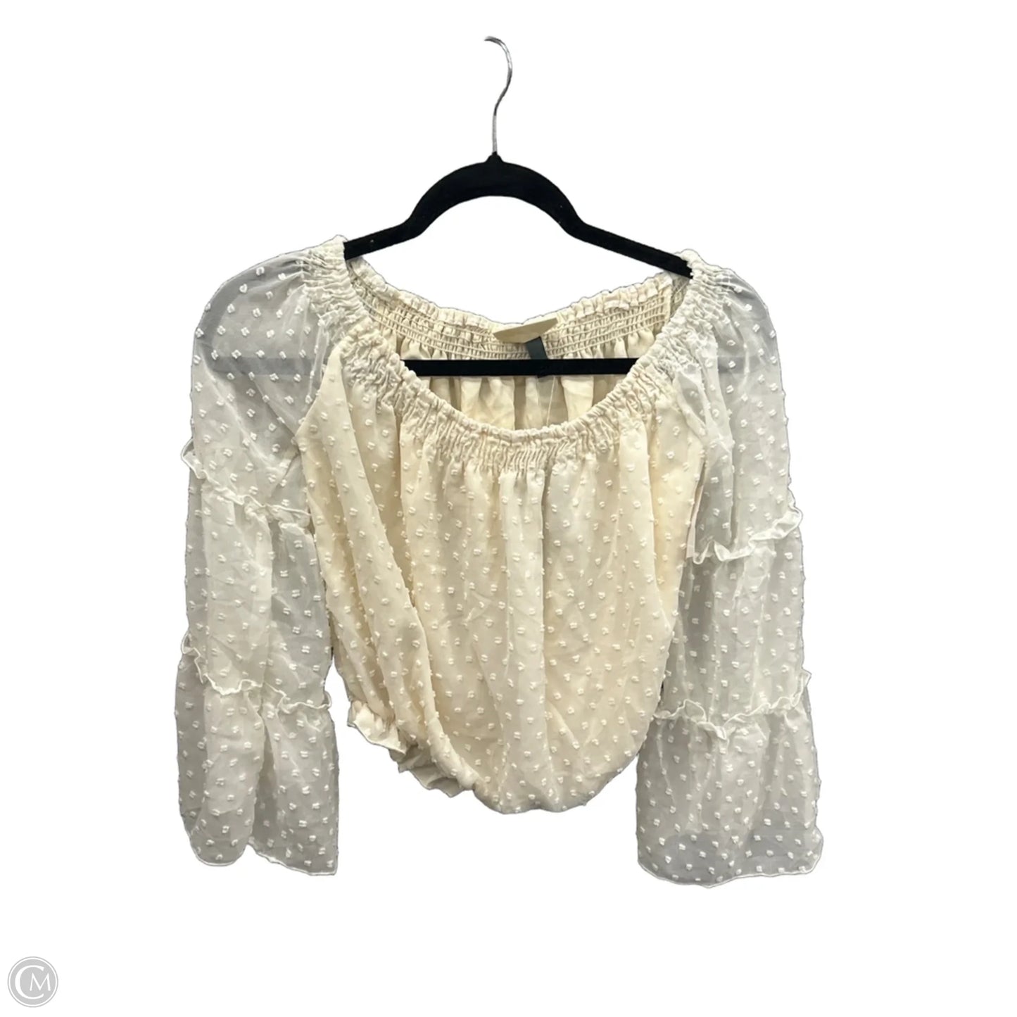 Top Long Sleeve By Clothes Mentor In Beige, Size: L