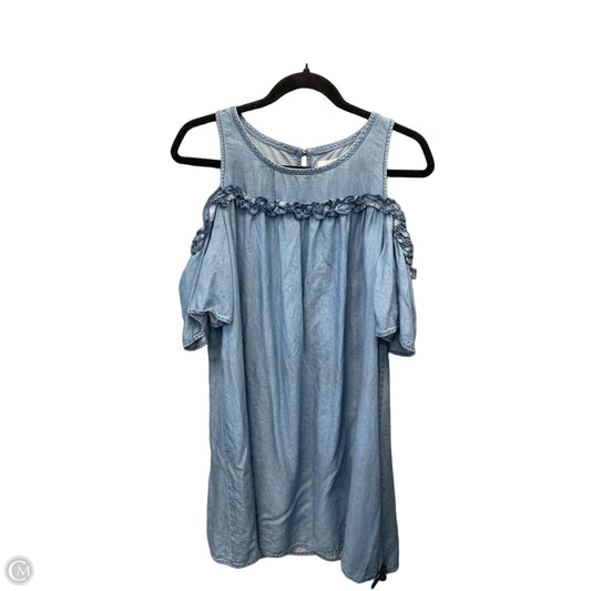 Dress Casual Midi By Lc Lauren Conrad In Blue Denim, Size: L