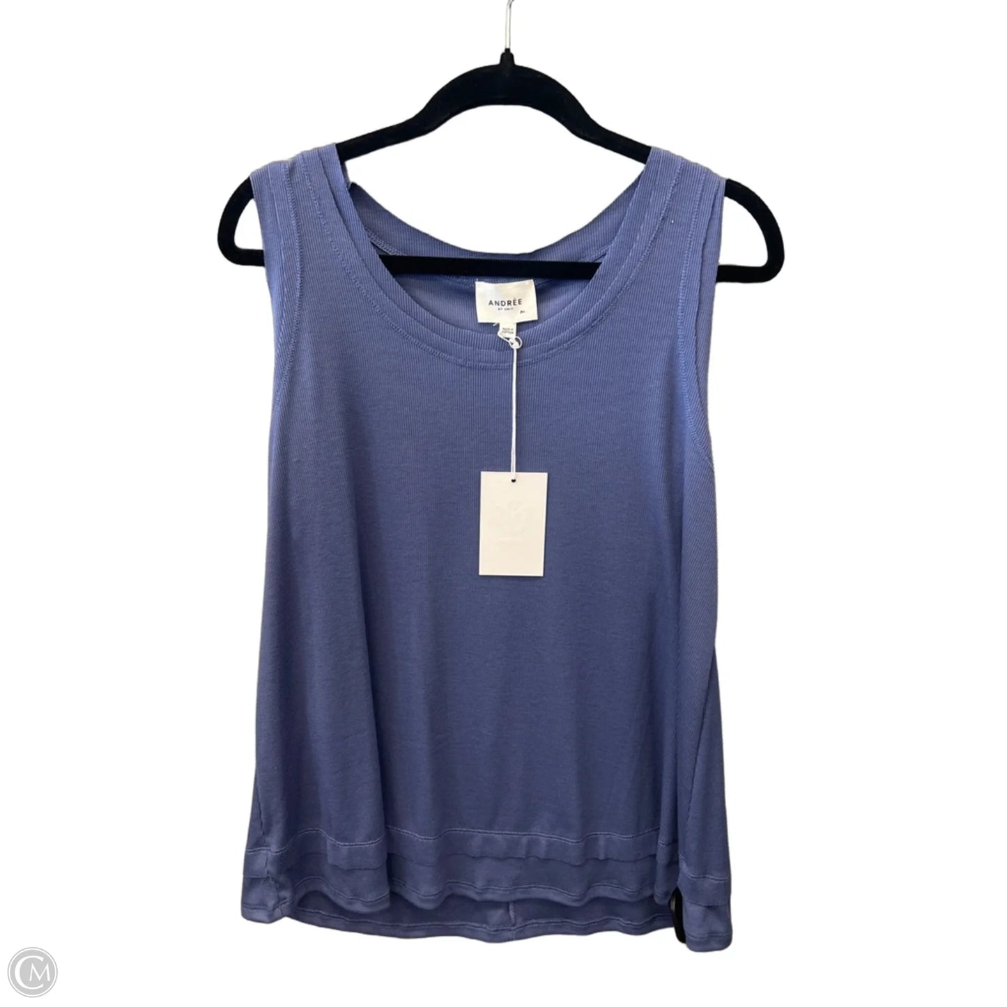 Top Sleeveless By Andree By Unit In Blue, Size: M