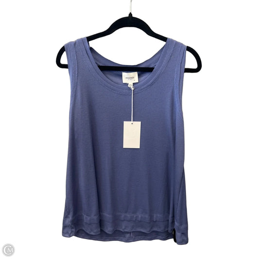 Top Sleeveless By Andree By Unit In Blue, Size: M