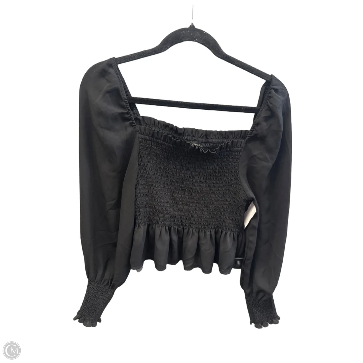 Top Long Sleeve By Shinestar In Black, Size: M