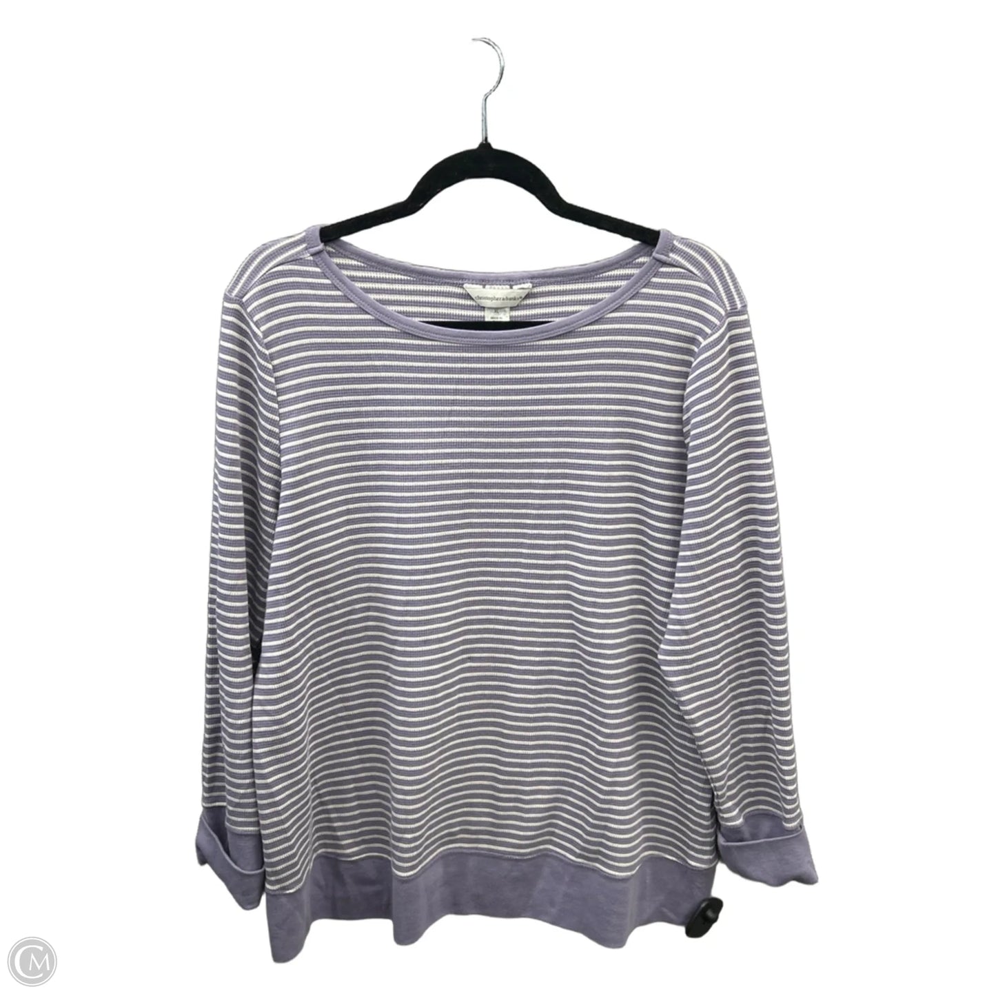 Top Long Sleeve By Christopher And Banks In Striped Pattern, Size: Xl