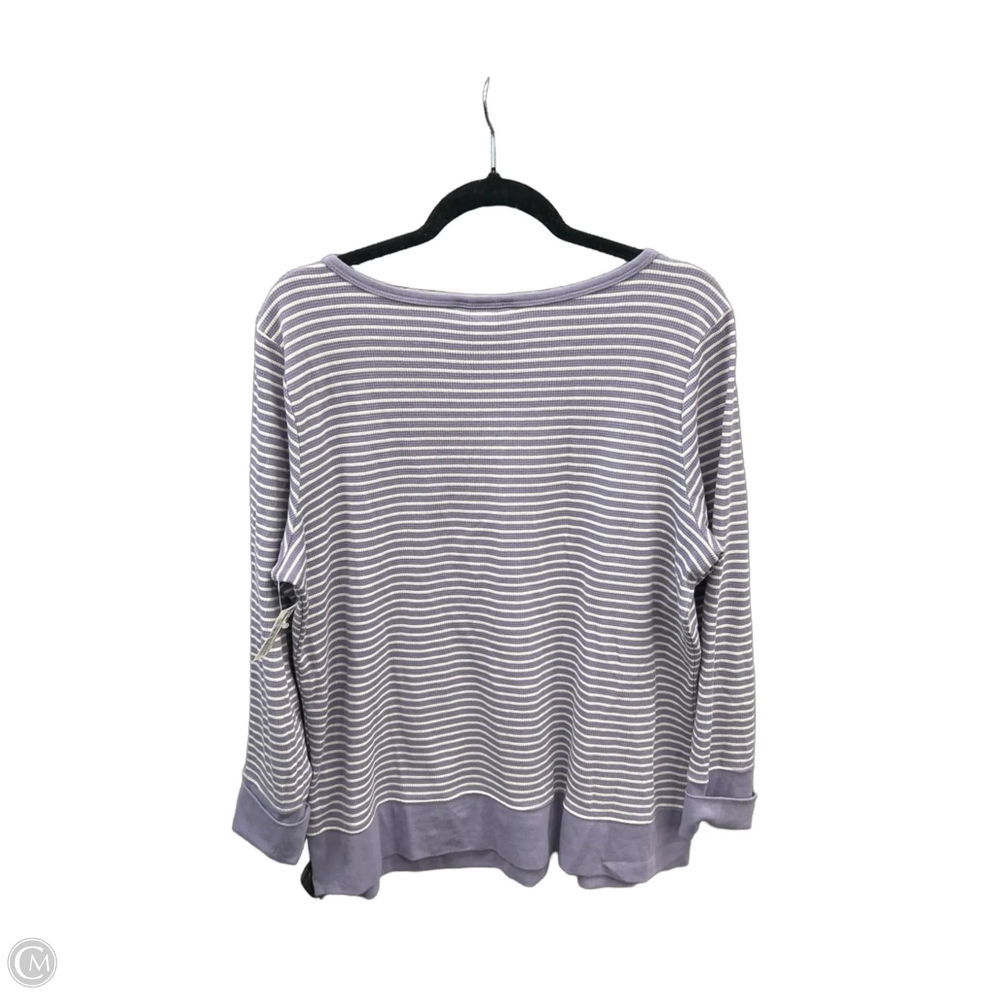 Top Long Sleeve By Christopher And Banks In Striped Pattern, Size: Xl
