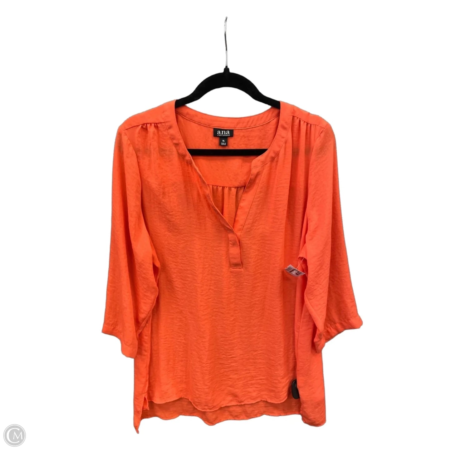 Top Long Sleeve By Ana In Orange, Size: Xl