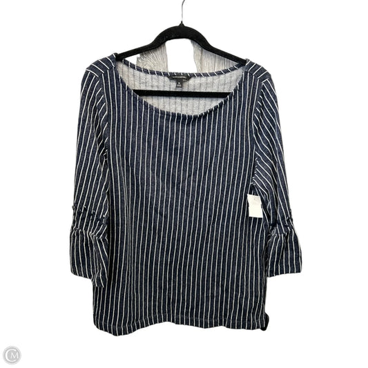 Top Long Sleeve By Banana Republic In Striped Pattern, Size: Xl
