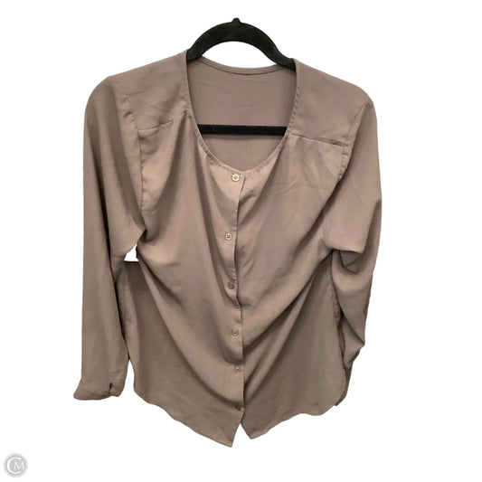 Top Long Sleeve By Maurices In Brown, Size: L