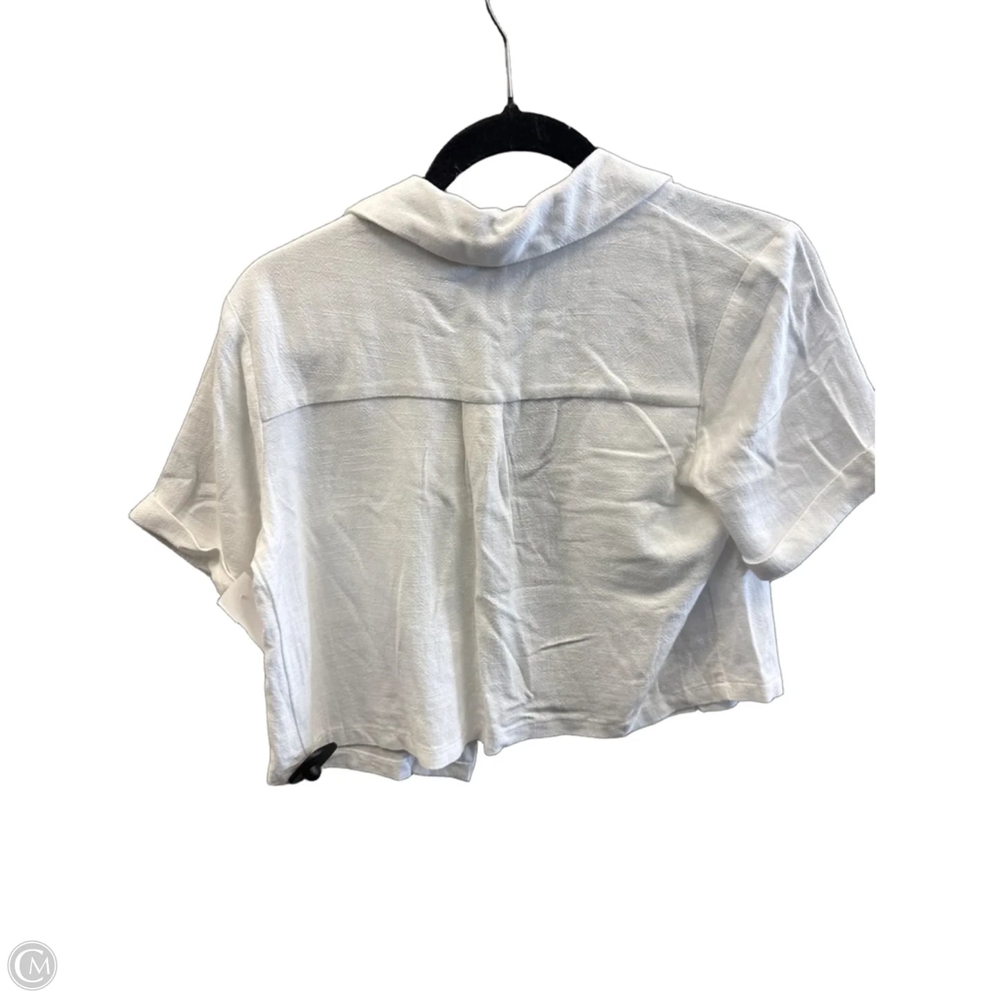 Top Short Sleeve By Monteau In White, Size: M