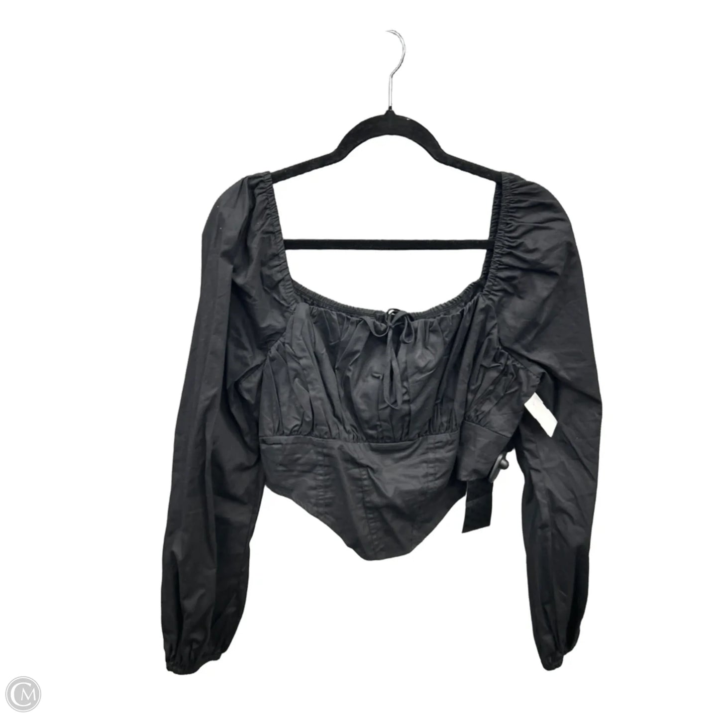Top Long Sleeve By Shein In Black, Size: 2x