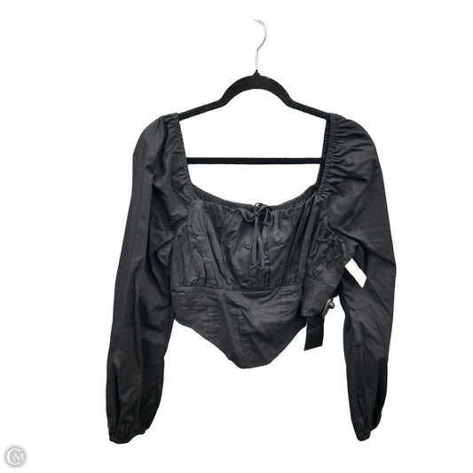 Top Long Sleeve By Shein In Black, Size: 2x